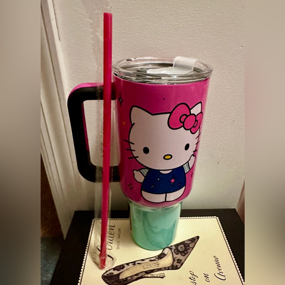 Hello Kitty 40 oz Ombre Stainless Steel Tumbler with Handle & Straw